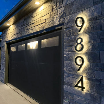 Back Light House Number Modern Led Lit up Address Numbers